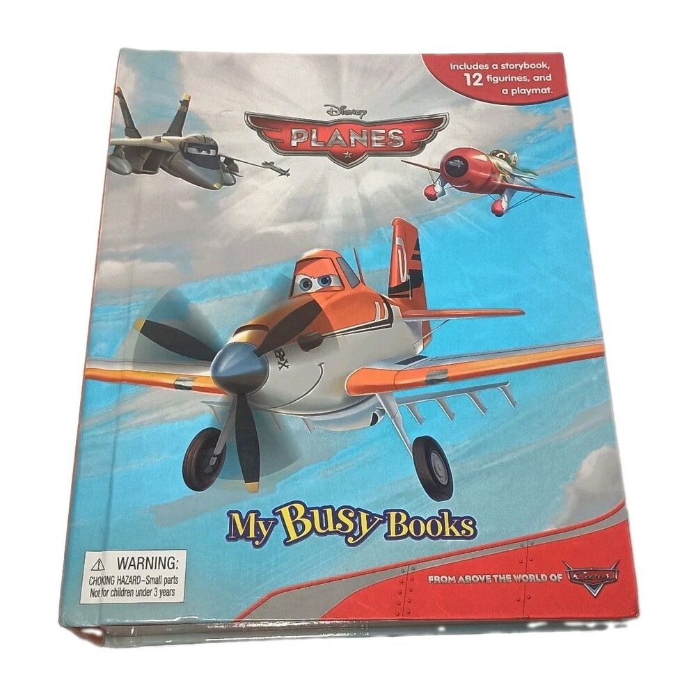 2013 Disney PLANES My Busy Book 12 Figures & Playmat EUC Complete